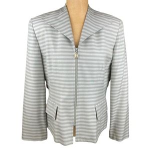Christian Dior Vintage Striped Zip Blazer
